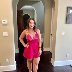 Hot pink romper